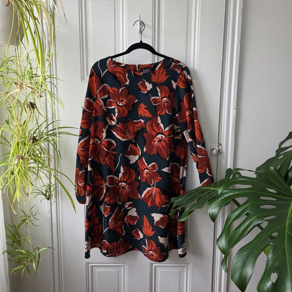 Aakaa Red Floral Dress
